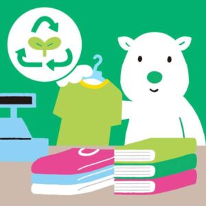 服や本などのリサイクル推進